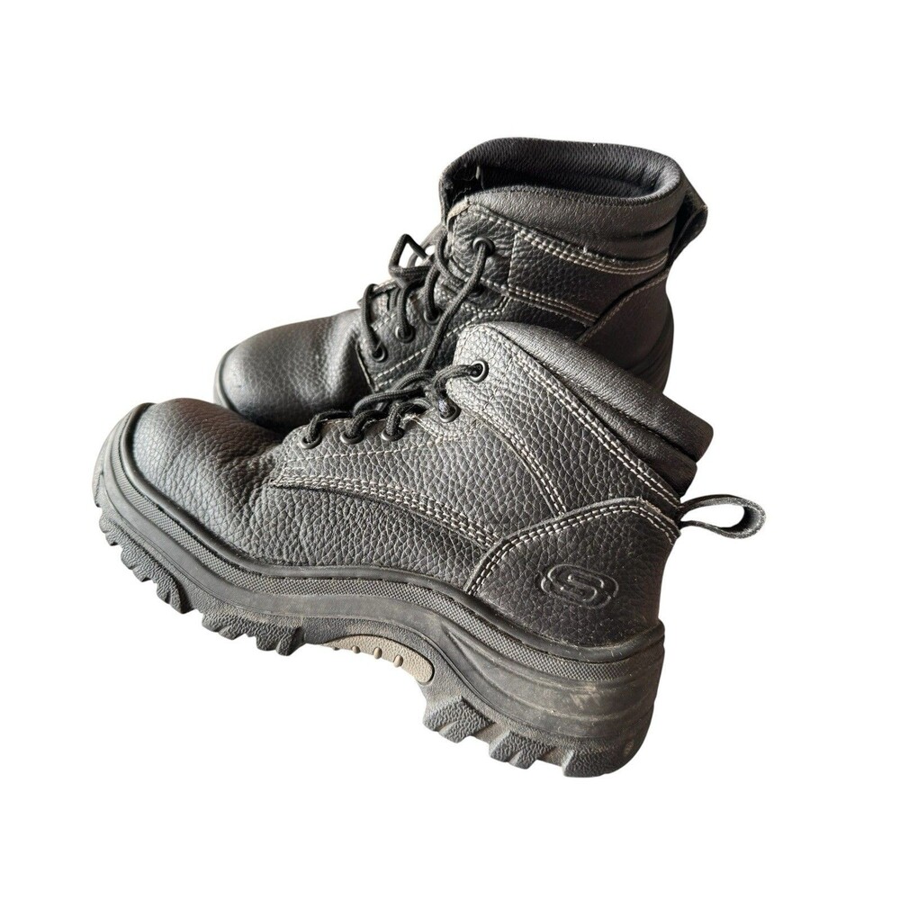 SKECHERS WORK Men's Burgin - Congaree Soft Toe EH Work Boot Black size 7.5